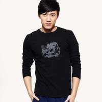 VANCL凡客诚品  男士NBA水洗长袖T恤--NBA幻影34759黑色M