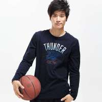 VANCL凡客诚品  男士NBA球队磨毛长袖T恤38884雷霆深蓝色L