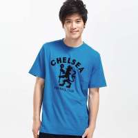 VANCL凡客诚品  男士足球豪门纯棉短T40102切尔西蓝色XL