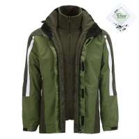 VANCL凡客诚品  男士户外三色拼三合一冲锋衣40392橄榄绿色/军绿M