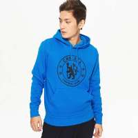 VANCL凡客诚品  男士足球豪门抓绒加厚连帽套头卫衣41244切尔西蓝色XL