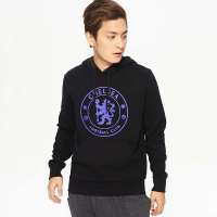 VANCL凡客诚品  男士足球豪门抓绒加厚连帽套头卫衣41244切尔西黑色XL