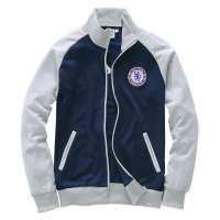 VANCL凡客诚品  男士足球豪门插肩撞色针织夹克41271切尔西藏蓝色XXL