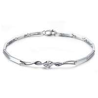 钻宝源 18K白金8分钻石手链/手镯-倾城之恋