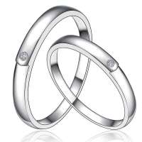 钻宝源 18K白金钻石情侣对戒/结婚钻戒/女戒-爱之涟漪