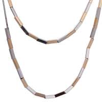 私言私语 pwords 双响曲 简约双层串珠项链 gsnt0015