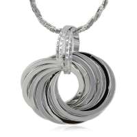 私言私语 pwords 幸福环绕 简约缠绕圆圈项链 gsnt0018