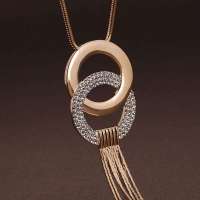 私言私语 pwords 流光溢彩 双色环流苏项链 gsnt0025