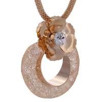 私言私语 pwords 一世情缘 水钻平安扣项链 gsnt0057