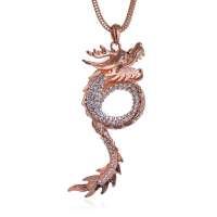 私言私语 pwords 龙舞 炫彩龙雕花项链 gsnt0106