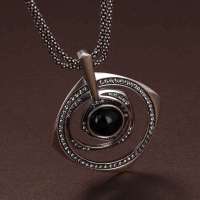 私言私语 pwords 心之召唤 复古环形镀金时尚长款项链 gsnt0146