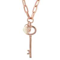 私言私语 pwords 心门蜜钥 钥匙镶水钻时尚玫瑰金项链 gsnt0168