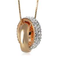 私言私语 pwords 金色舞曲 双环缠绕镶钻项链 gsnt0098