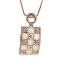 私言私语 pwords 爱的蜜方 镂空镶钻时尚字母个性项链 gsnt0159