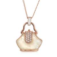 私言私语 pwords 锁定情缘 吉祥心锁镶水钻长款项链 gsnt0166