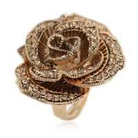 私言私语 pwords 奢华尽致 绚丽花朵复古镶钻戒指 gsrt0001