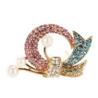 私言私语 pwords 珍爱情缘 时尚珍珠镶彩钻唯美胸针 gsxt0018