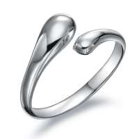千金一诺 925银饰 活口戒指 光面戒指 尾戒