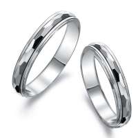 千金一诺 925银饰 银戒指 恋爱之光戒指 菱形刻面银戒指20#