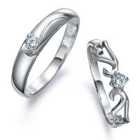 千金一诺 925银饰 情侣戒指 皇室情侣戒指 20#