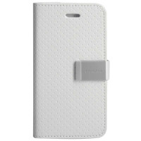 卡登仕(CAPDASE)IPHONE5双重纯点皮套左右开(白/灰)