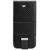 卡登仕(CAPDASE)IPHONE5双重纯点皮套上下开(黑/黑)