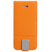 卡登仕(CAPDASE)IPHONE5双重纯点皮套上下开(橙/灰)