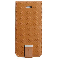 卡登仕(CAPDASE)IPHONE5双重纯点皮套上下开(棕/深灰)