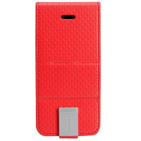 卡登仕(CAPDASE)IPHONE5双重纯点皮套上下开(红/灰)