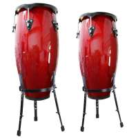 Golden Ton 10寸+11寸自学入门级拉丁打击乐器康佳鼓(酒红色)-GP-C20