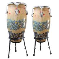 Golden Ton 10寸+11寸自学练习级拉丁打击乐器康佳鼓(花纹色)-GP-C21