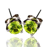 巨富珠宝 天然橄榄石彩宝石耳饰 JFCB006