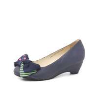 TEENMIX/天美意2012秋季深蓝色打蜡羊皮女皮鞋CTA24D深蓝36