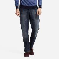 FARINO法雷诺 2012秋冬深蓝色加厚纯棉洗水磨白牛仔裤 PJ-2B05深蓝32