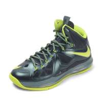 NIKE耐克 2012新款男子LBJ X高帮篮球鞋543645-300绿色40