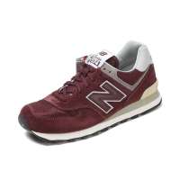 New Balance新百伦 男子复古鞋三原色ML574VB深红40