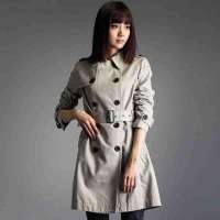 sdeer圣迪奥专柜正品英伦修身双排扣风衣1381831米白/48(M)