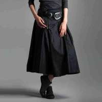 sdeer圣迪奥专柜搭片拉链系腰带长裙2381105黑色/91(S)