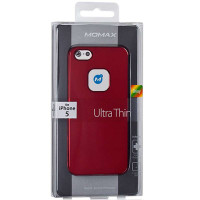 摩米士(MOMAX) 苹果 iPhone 5/5S 超薄光彩闪亮保护壳 红色