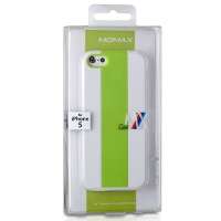 摩米士(MOMAX) 苹果 iPhone 5/5S 轻盈双色保护套 实白主体+绿色间