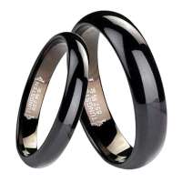 汤斯敦TUNGSTEN 钨金戒指永恒之恋  J111黑色情侣戒指