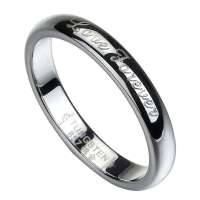 汤斯敦TUNGSTEN 钨金戒指永恒之恋  J111LOVE银色男戒