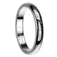 汤斯敦TUNGSTEN 钨金戒指永恒之恋  J111LOVE银色女戒