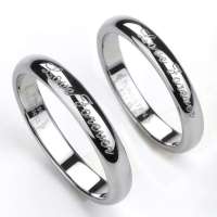 汤斯敦TUNGSTEN 钨金戒指永恒之恋  J111LOVE银色情侣戒指