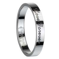 汤斯敦TUNGSTEN 钨金戒指男士戒指  永恒之恋J112love银色男戒