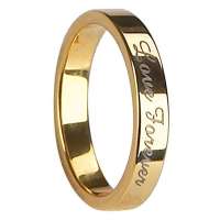 汤斯敦TUNGSTEN 钨金戒指男士戒指  永恒之恋J112love金色男戒