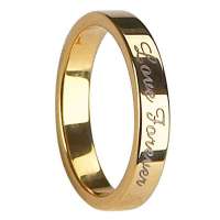 汤斯敦TUNGSTEN 钨金戒指女士戒指  永恒之恋J112love金色女戒