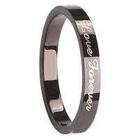 汤斯敦TUNGSTEN 钨金戒指女士戒指  永恒之恋J112love黑色女戒