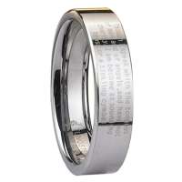 汤斯敦TUNGSTEN 钨金戒指 男士戒指 不褪色 J112圣经男