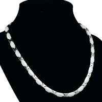 汤斯敦TUNGSTEN 钛项链 抗疲劳防辐射 镶高能锗 女士能量项链N040白